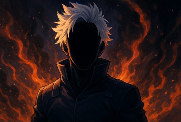 オールフォーワンの謎めいた姿を描いたアニメ調イラスト