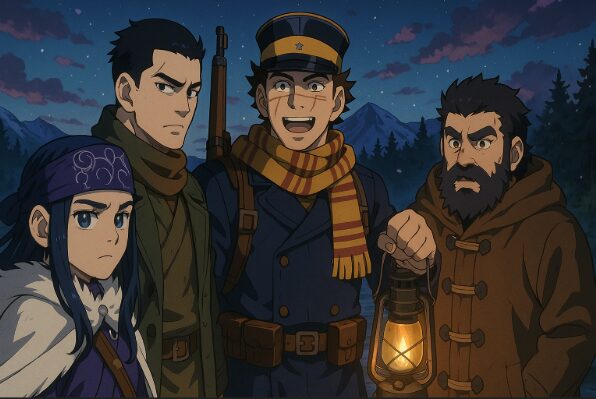 キャラクターたちが集結し、未来を見据えるポーズで描かれたアニメ調の総まとめイラスト